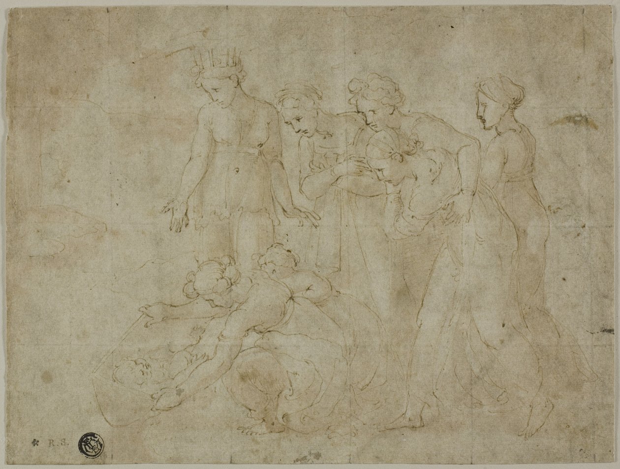 Vondst van Mozes door Giovanni Francesco Penni