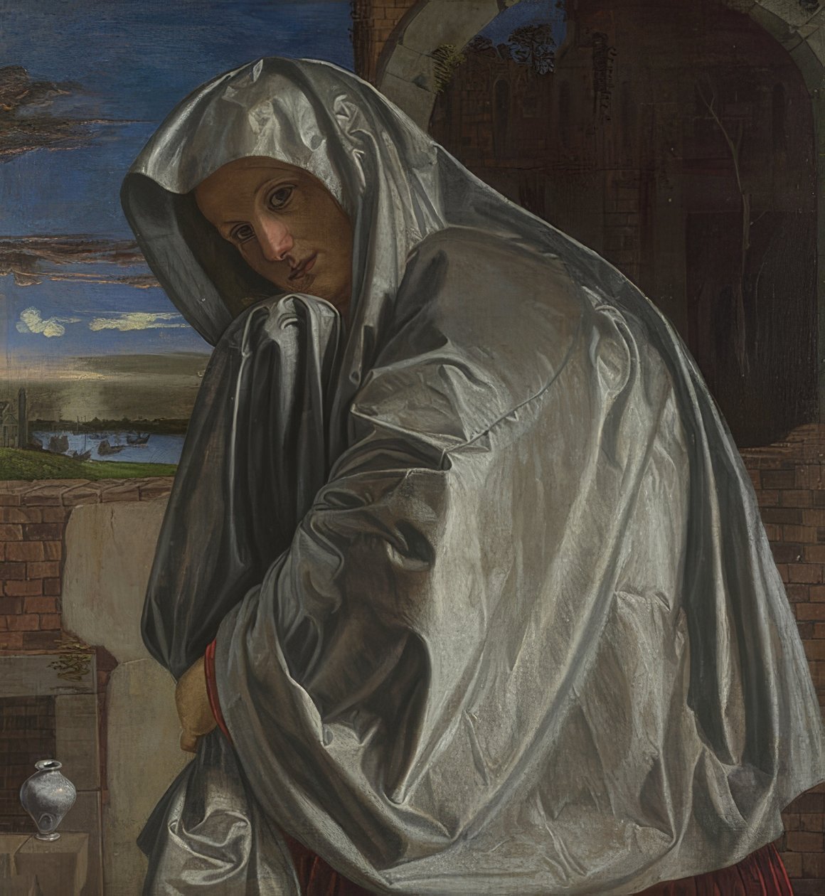 Maria Magdalena op weg naar het graf van Christus door Giovanni Girolamo Savoldo