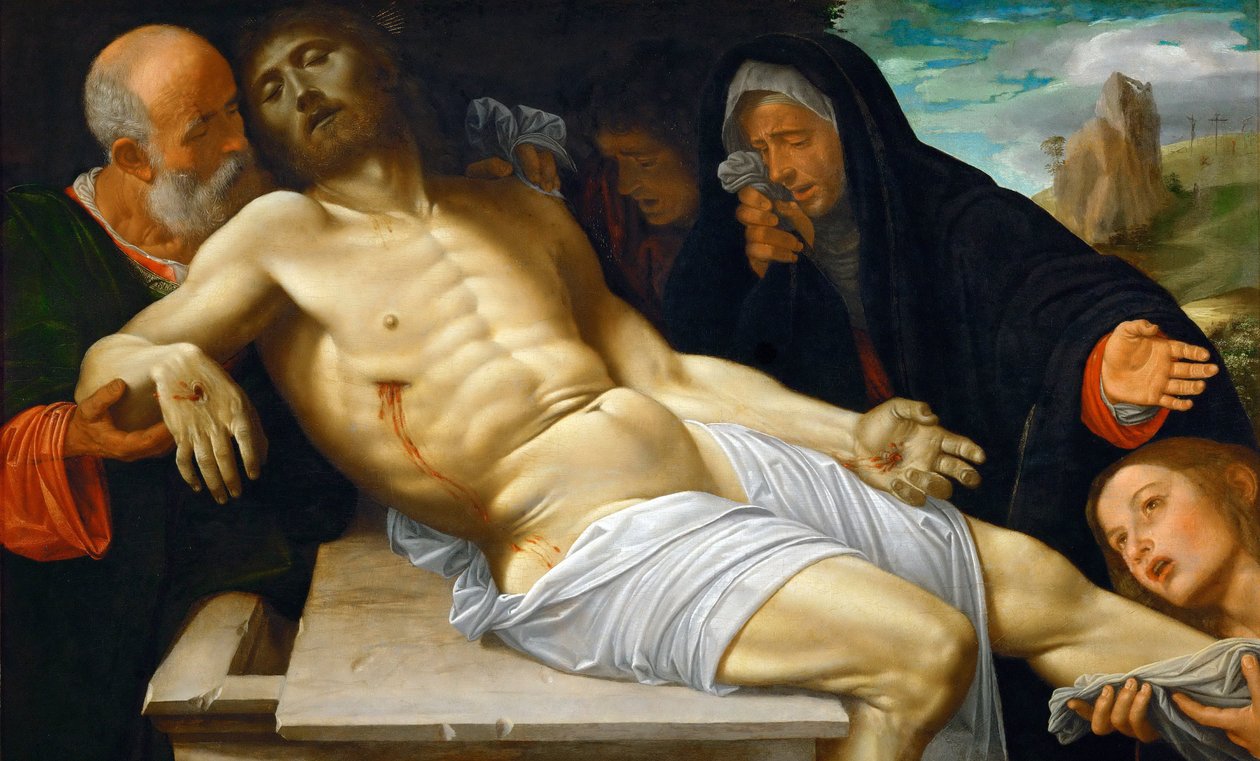 Renaissance: De klaagzang over Christus door Giovanni Girolamo Savoldo