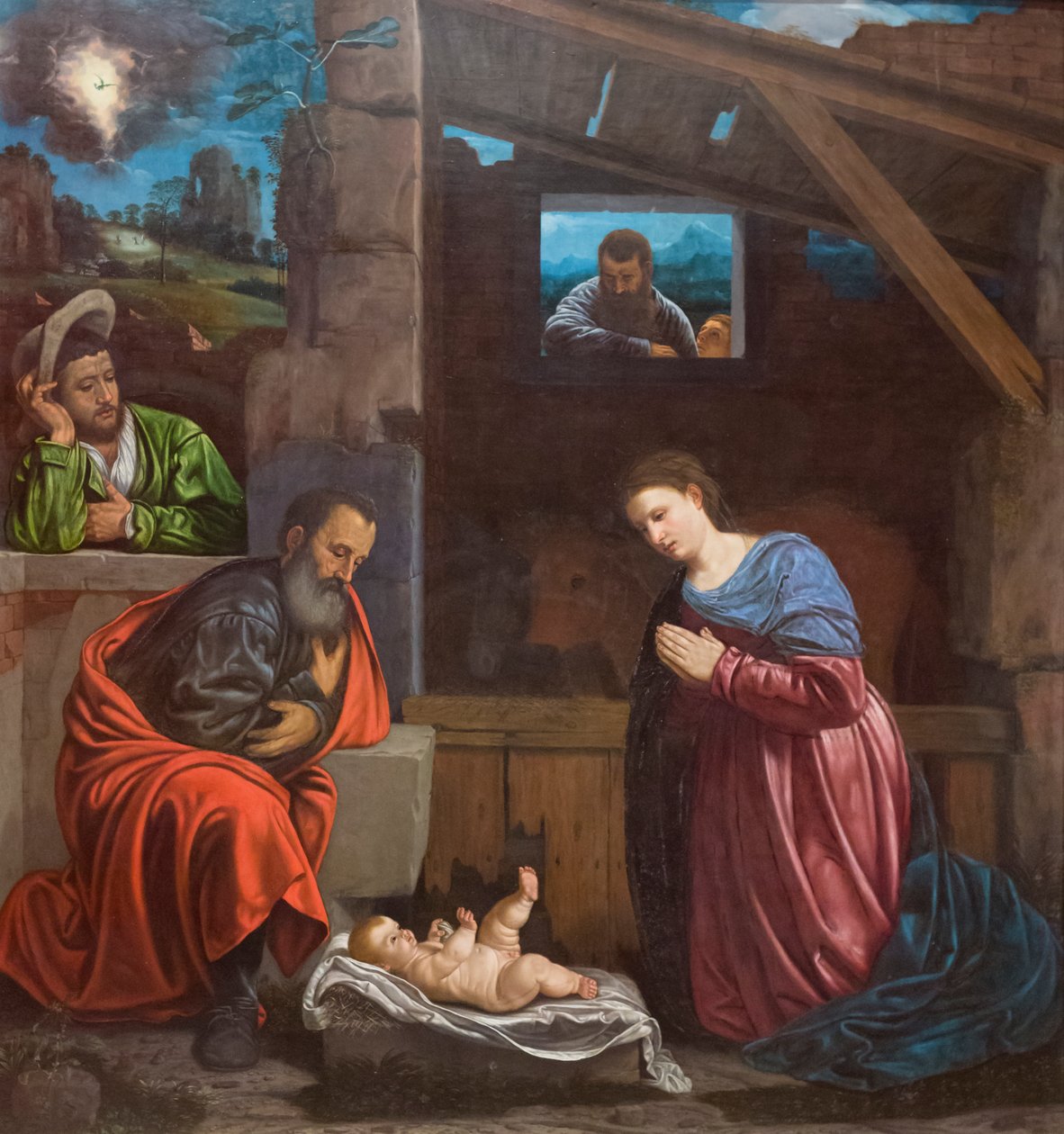 De aanbidding van de herders door Giovanni Girolamo Savoldo