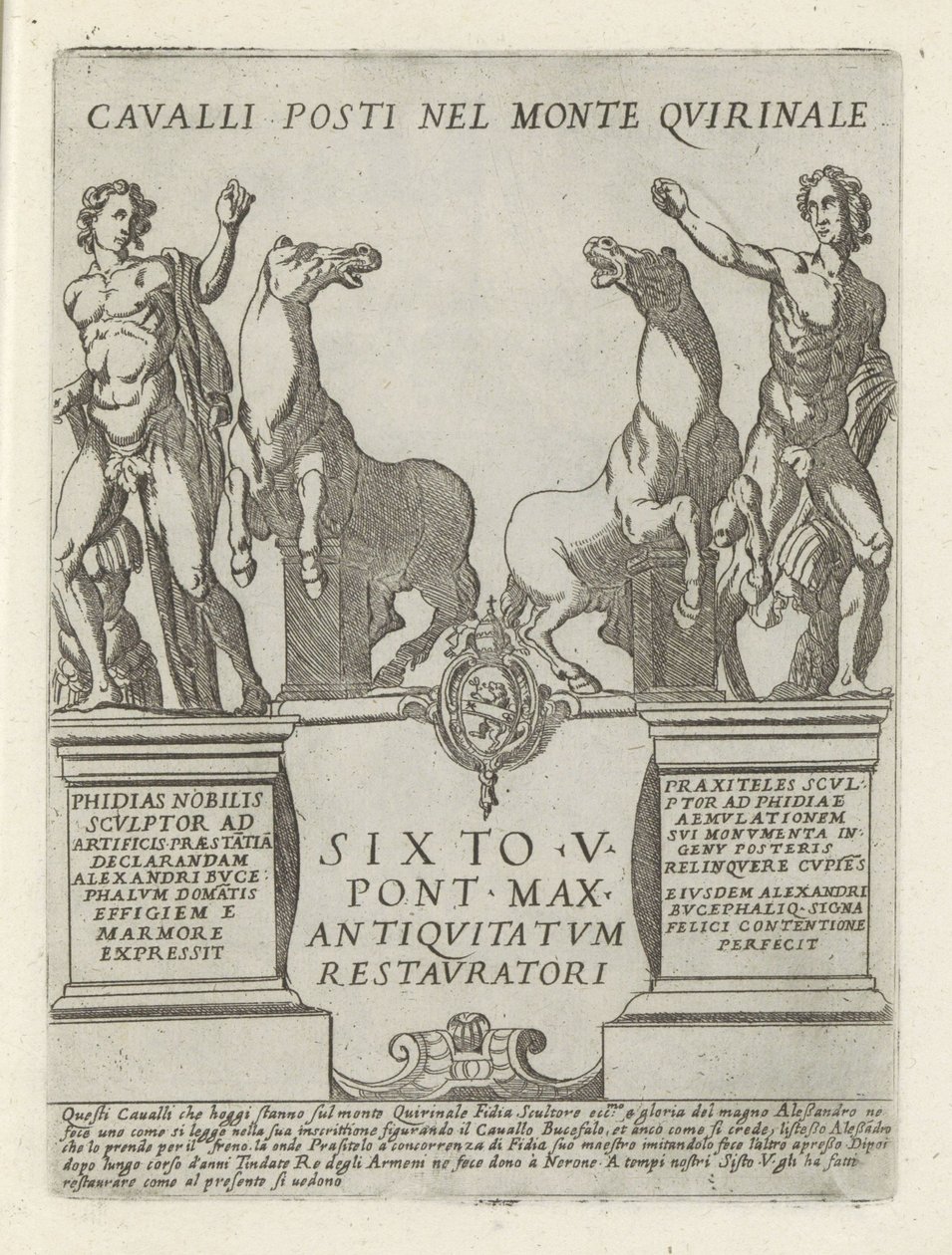 Dioscuren op de Quirinaal door Giovanni Maggi