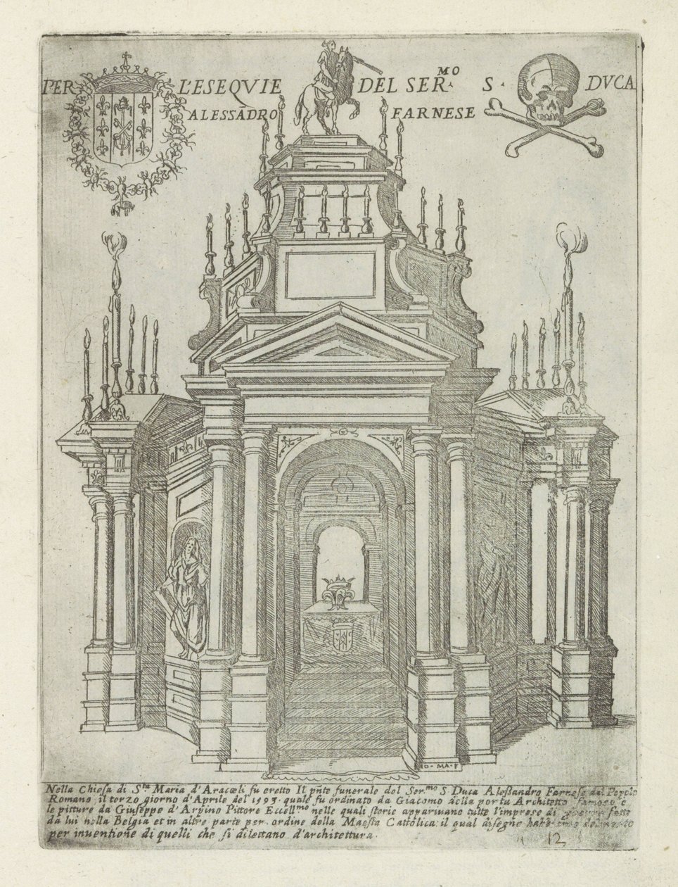 Grafmonument van Alessandro Farnese in de Santa Maria in Aracoeli te Rome door Giovanni Maggi