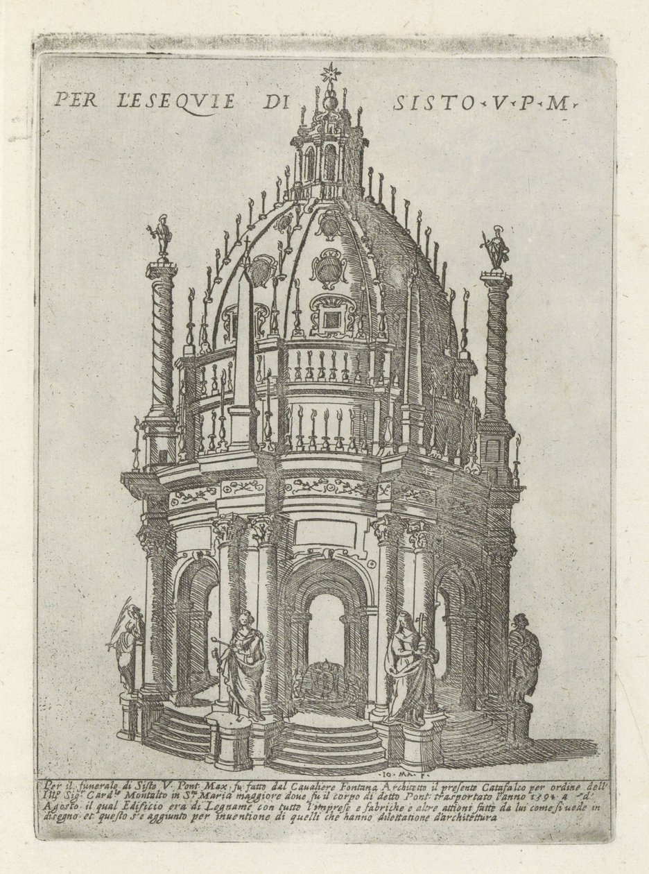 Grafmonument voor paus Sixtus V door Giovanni Maggi
