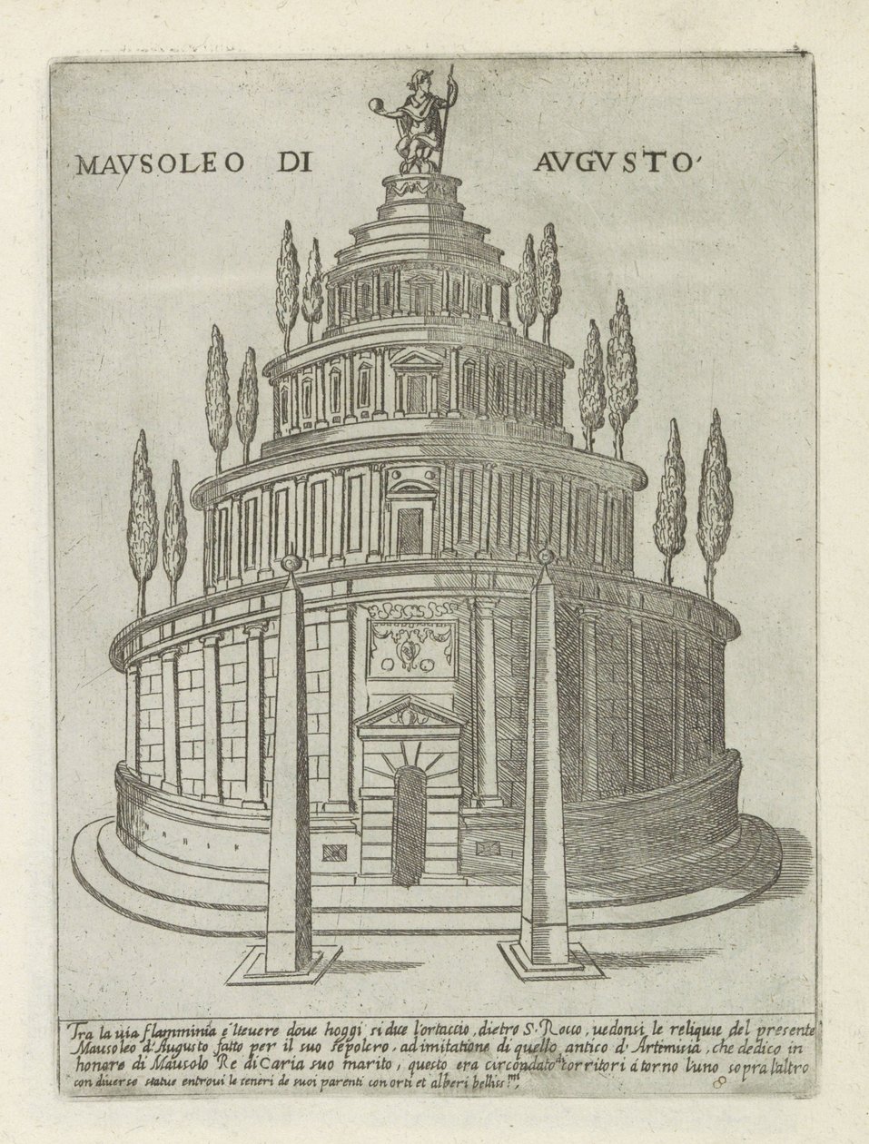 Mausoleum van Augustus te Rome door Giovanni Maggi