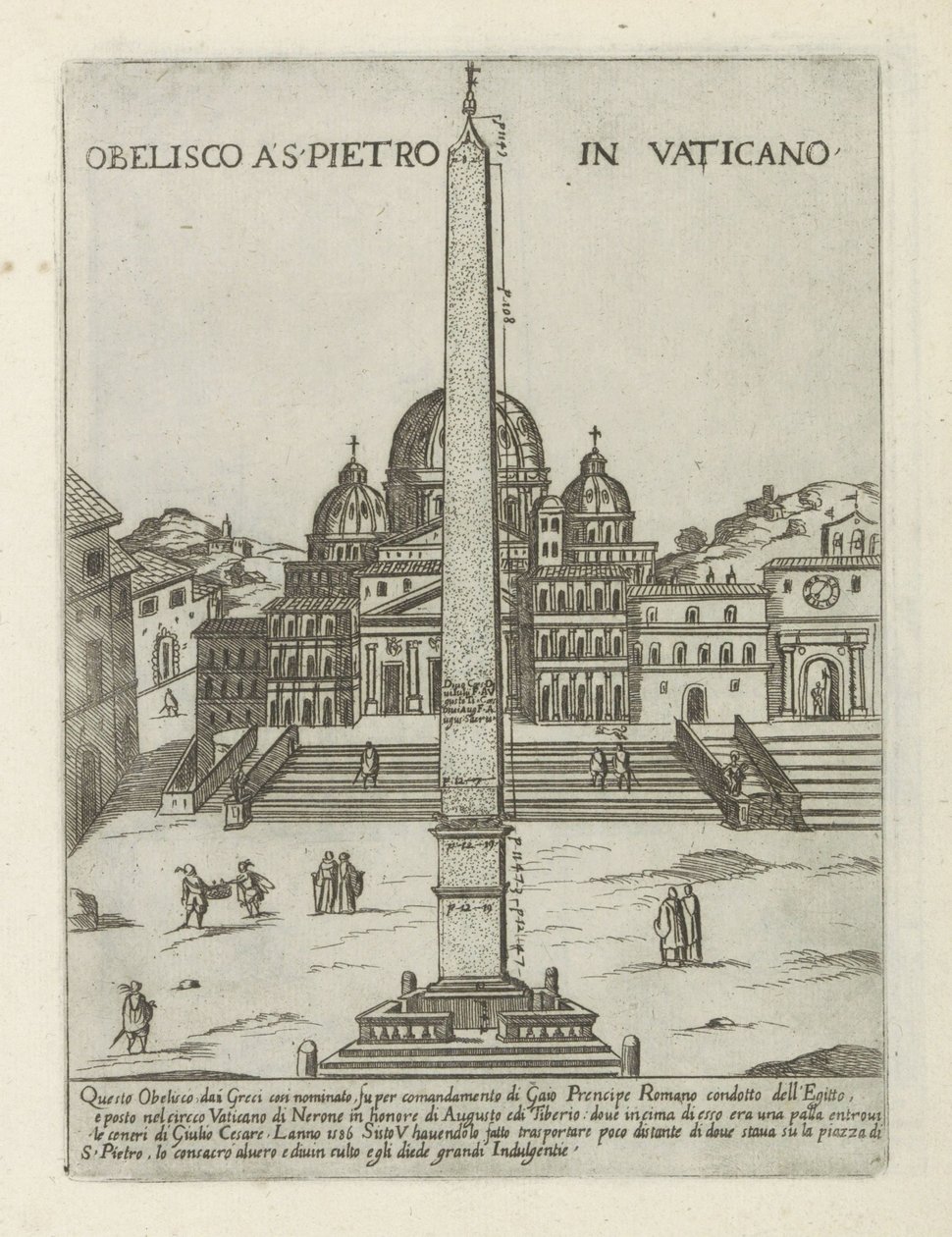Vaticaanse Obelisk door Giovanni Maggi