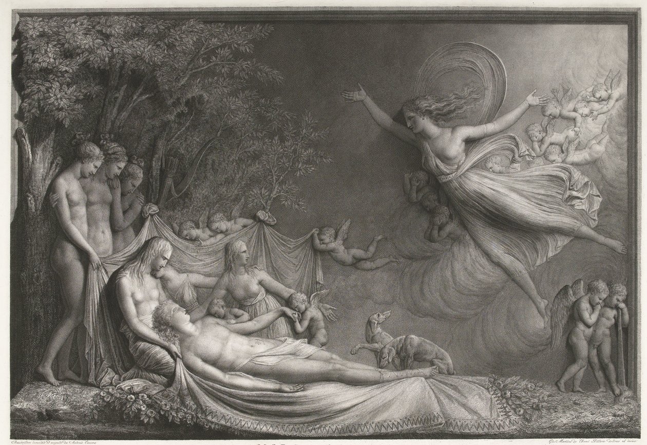 De dood van Adonis door Giovanni Martino dei Boni