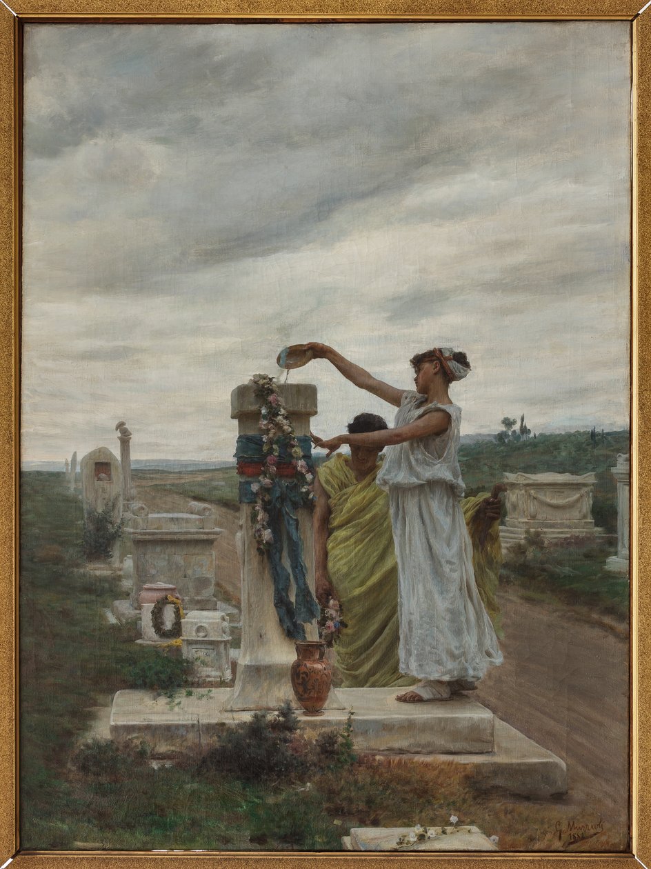 Eer aan de Helden (een ritueel in het oude Griekenland) door Giovanni Muzzioli