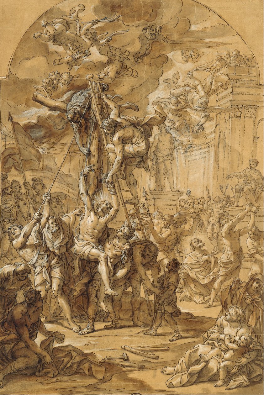 De martelarijen van de apostelen Filippus en Jakobus de Meerdere door Giovanni Odazzi