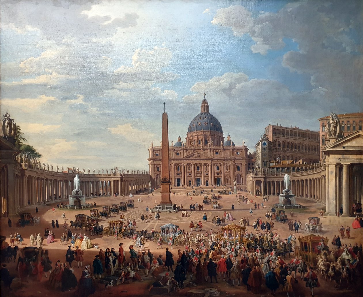 Rit van Duc de Choiseul (1719-1785) op het Sint-Pietersplein in Rome door Giovanni Paolo Panini