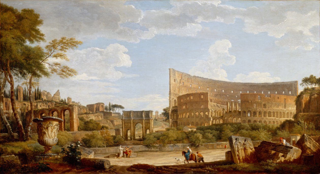 Uitzicht op het Colosseum door Giovanni Paolo Pannini