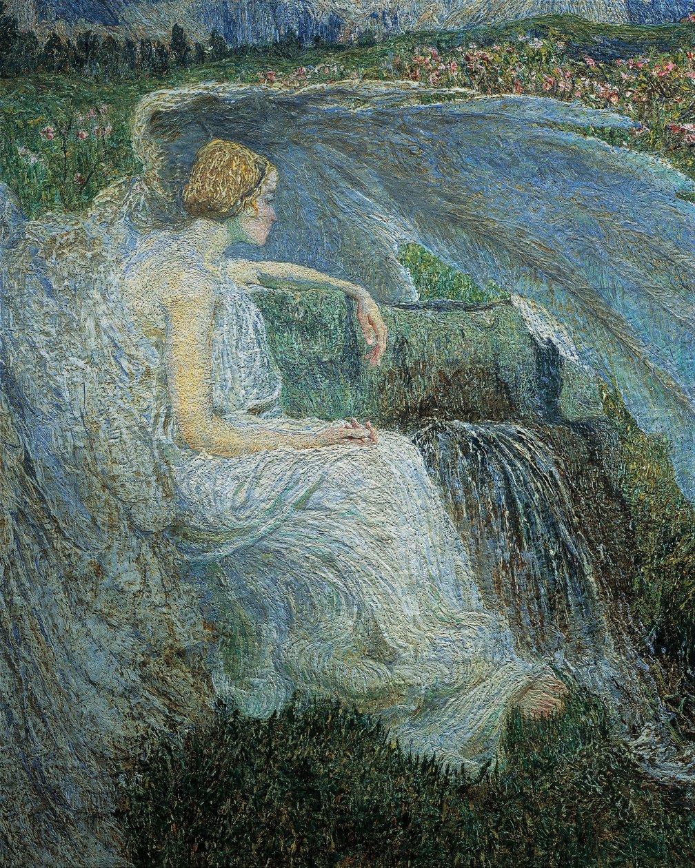 Liefde bij de Bron van het Leven (detail) door Giovanni Segantini
