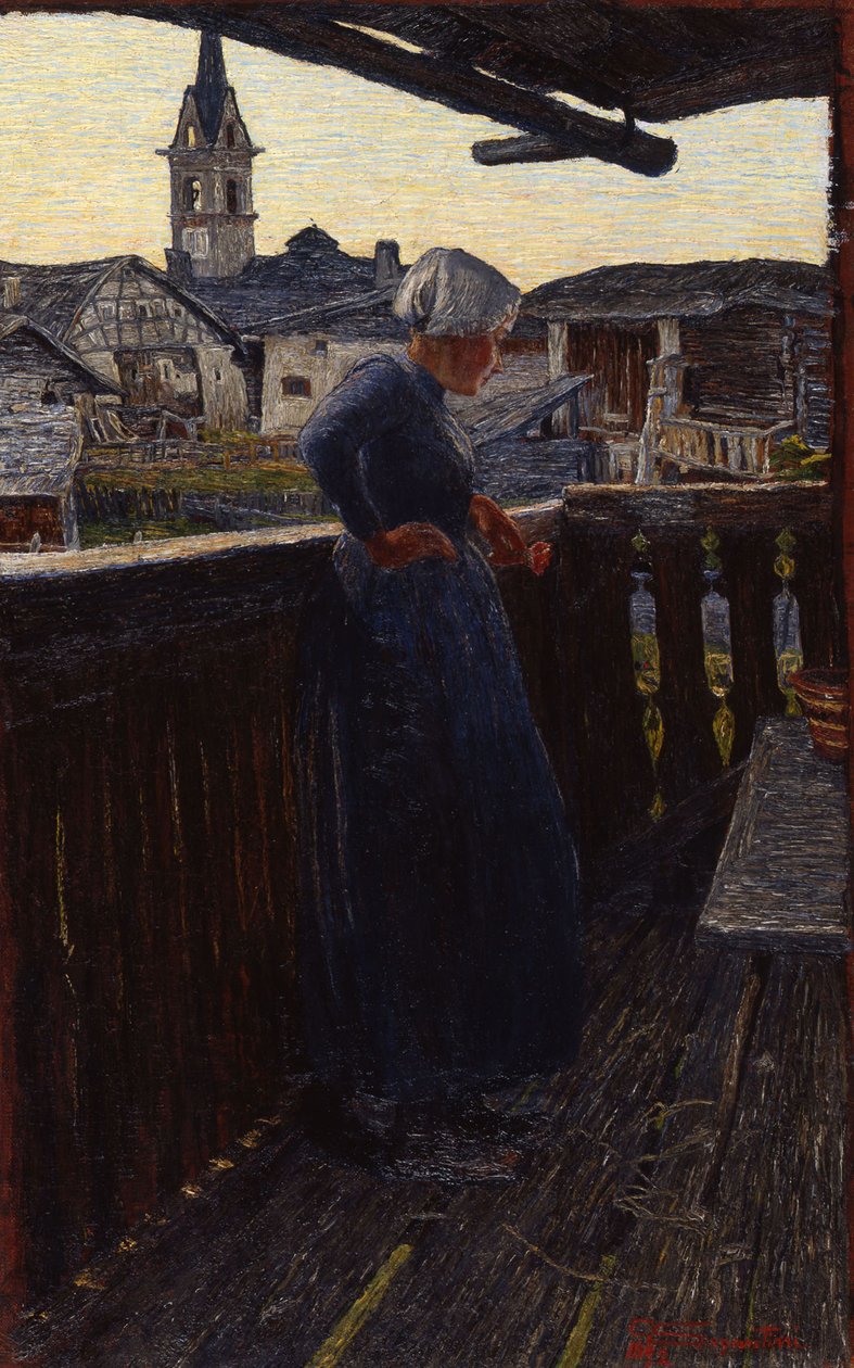 Op het balkon, 1892 door Giovanni Segantini