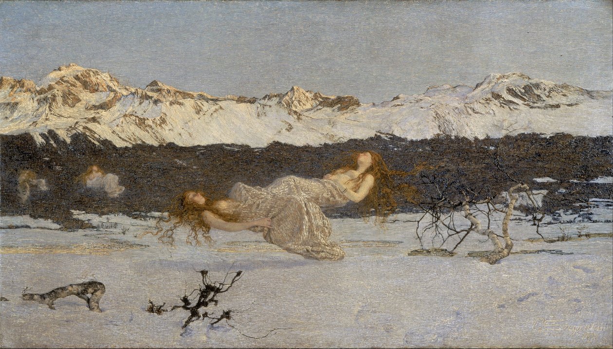 De straf van lust door Giovanni Segantini