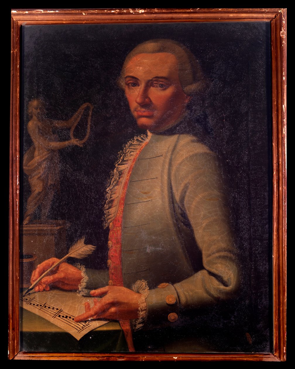 Portret van de Oostenrijkse componist en harpist Christian Joseph Lidarti (1730-1793) door Giovanni Stella