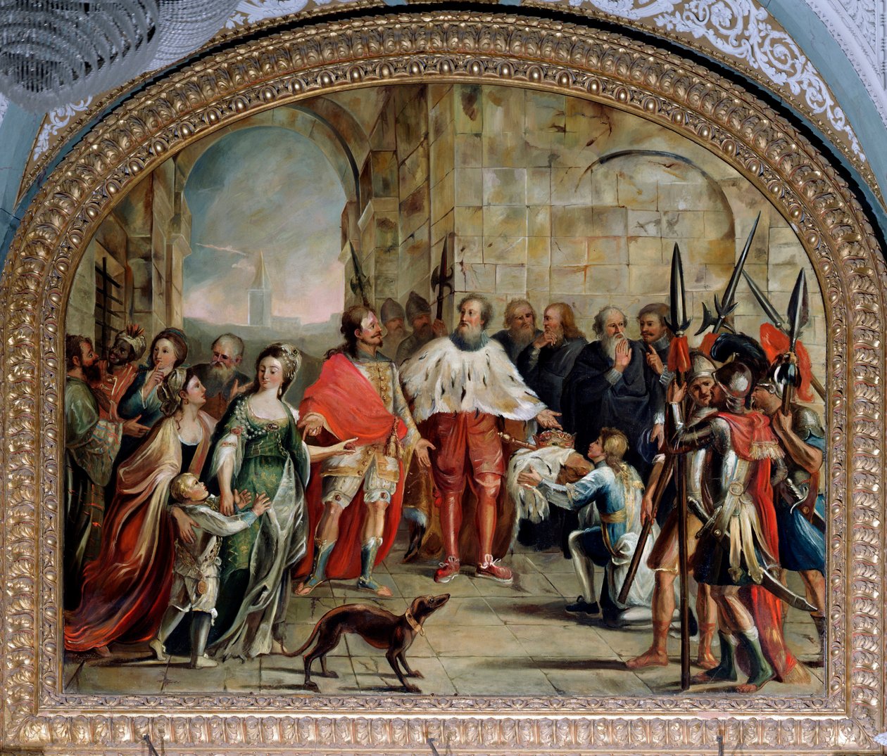 James I van Cyprus wordt vrijgelaten door de doge van Genua Leonardo Montaldo, in 1383 door Giovanni and Tagliafichi Emanuele David
