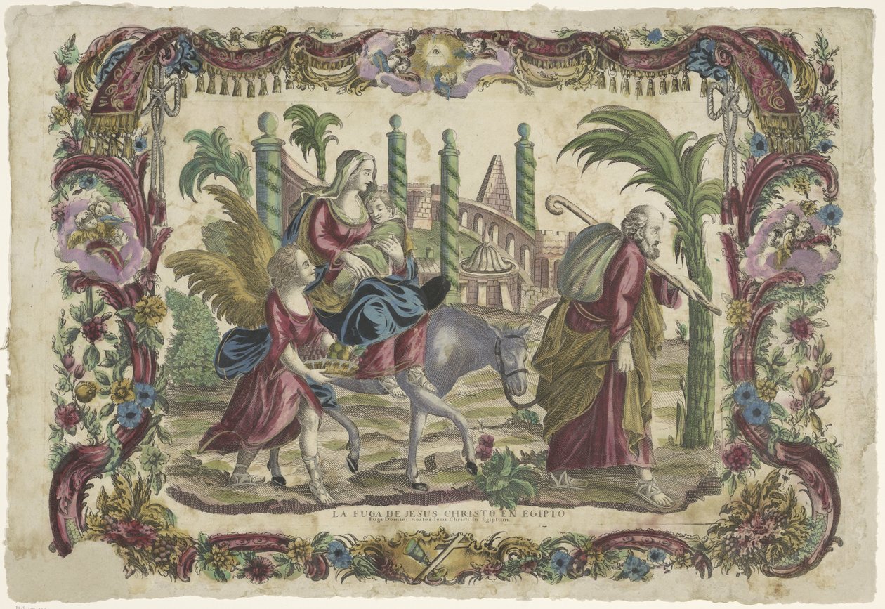 De vlucht naar Egypte door Giovanni Volpato (possibly)