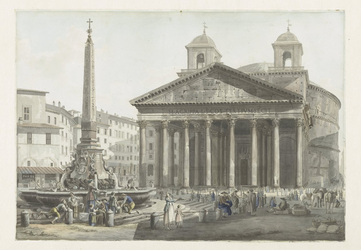 Pantheon in Rome door Giovanni Volpato