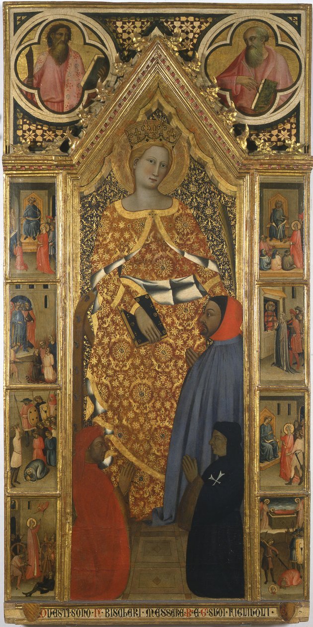 Sint-Catharina met scènes uit haar leven, eind 14e eeuw door Giovanni del Biondo