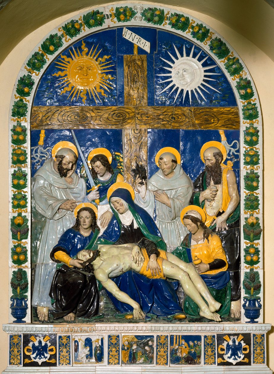 De Graflegging (Pieta) door Giovanni della Robbia