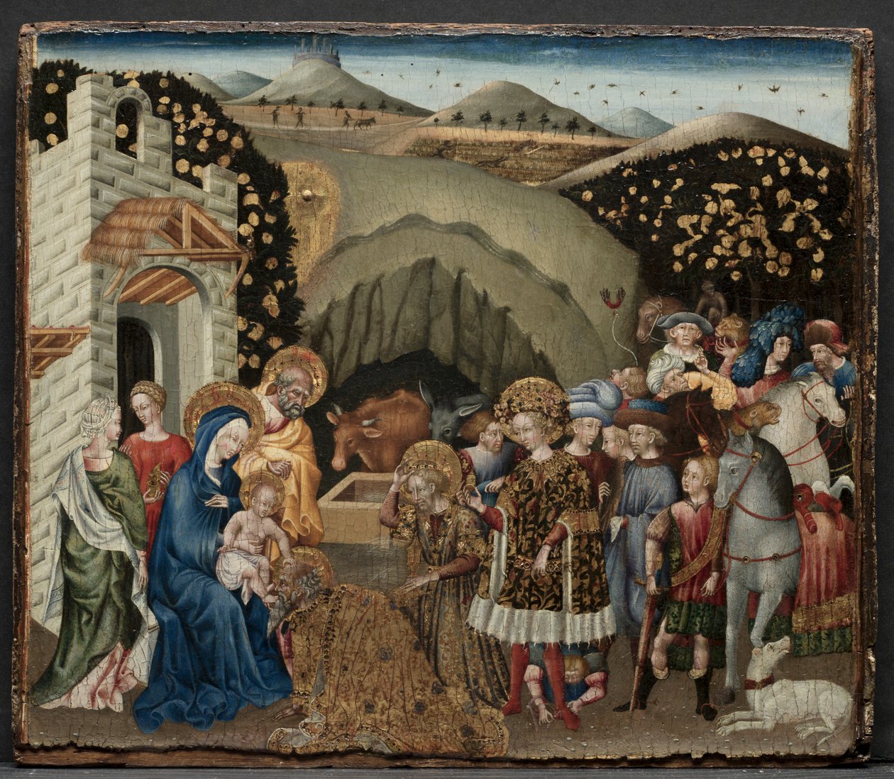 De aanbidding der wijzen, 1440-45 door Giovanni di Paolo