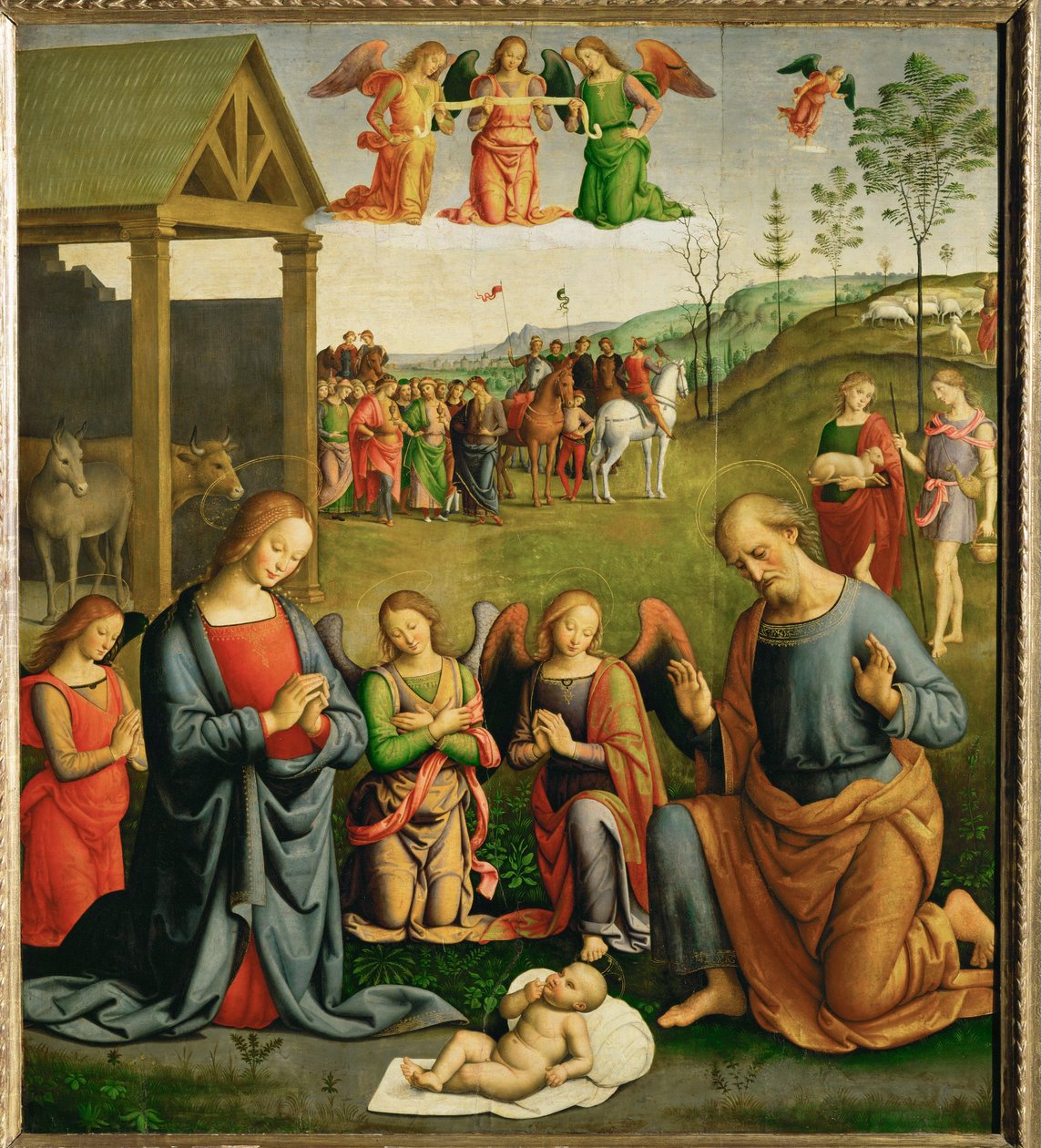 Geboorte ... door Giovanni di Pietro (c.1450 1529) (studio of)