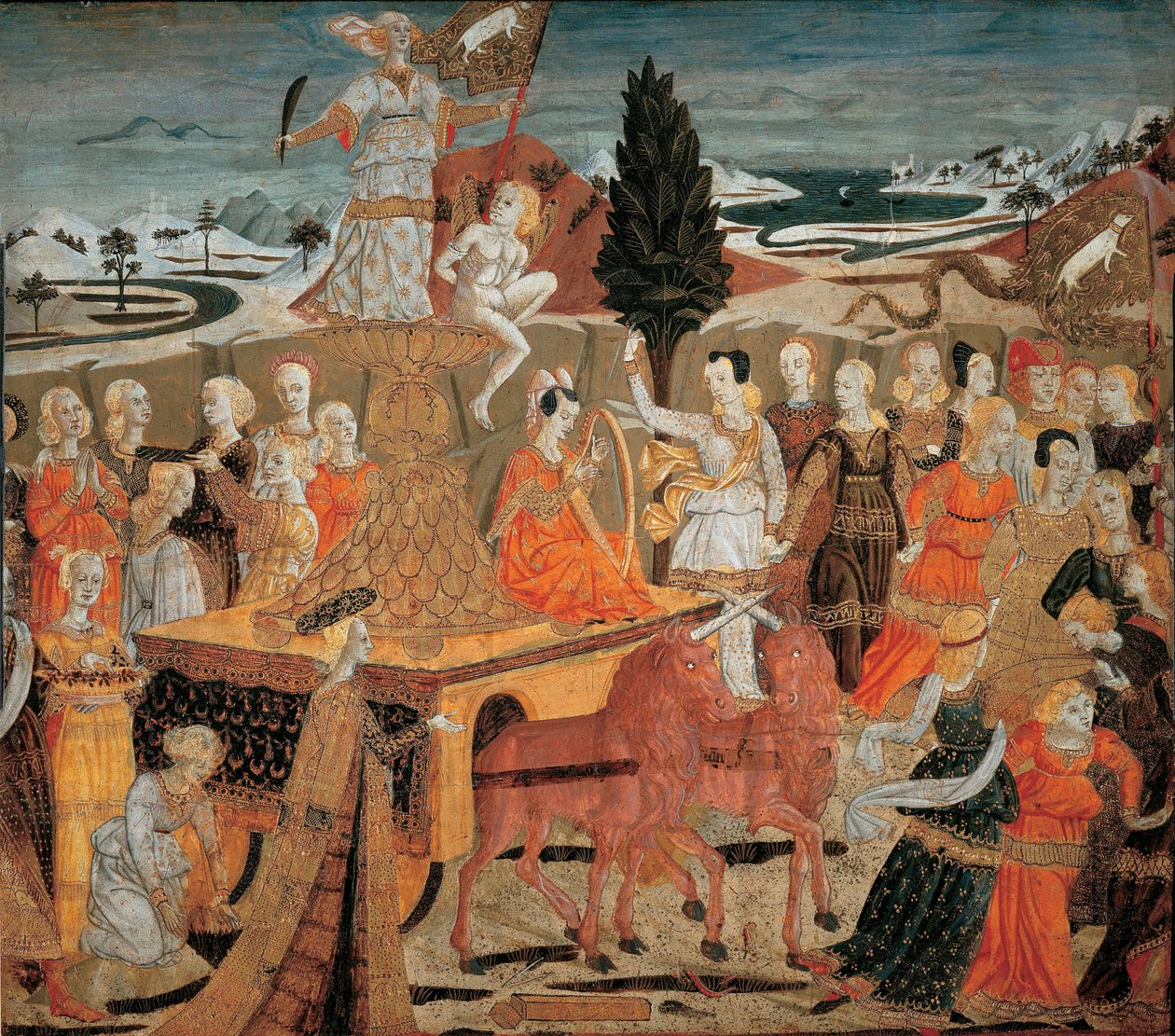 De triomf van kuisheid door Giovanni di Ser Giovanni Scheggia