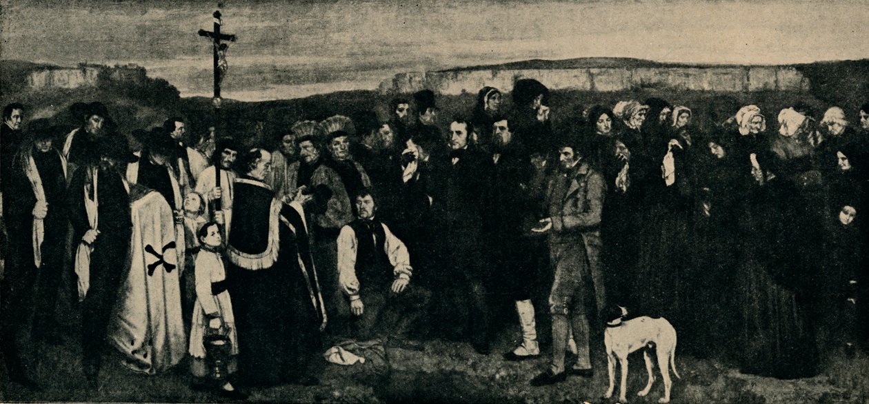 Begrafenis in Ornans, c1850, 1935 door Giraudon