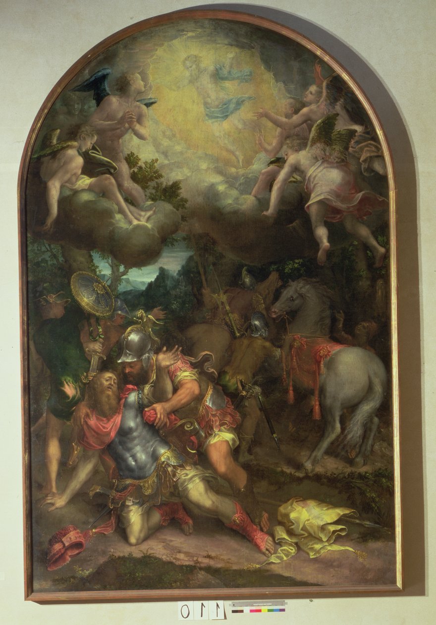 De bekering van St. Paulus door Girolamo Mazzola Bedoli
