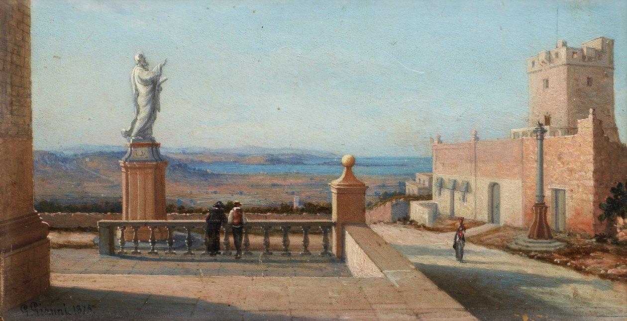 Girolamo Gianni, Gezicht op Malta 1875 door Girolamo Gianni