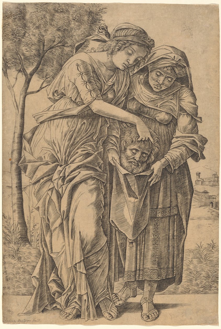 Judith met het Hoofd van Holofernes door Girolamo Mocetto after Andrea Mantegna