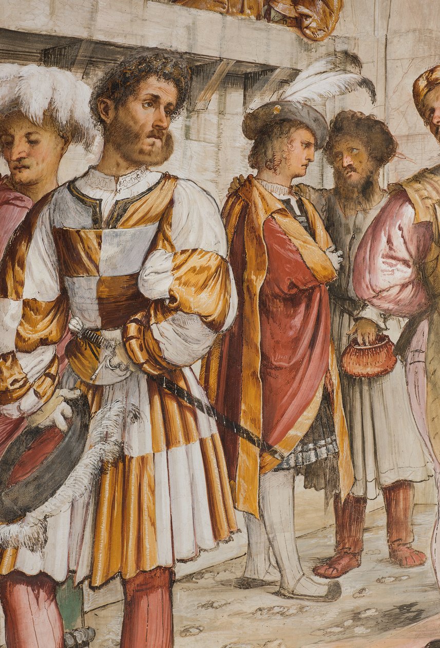 Middenbeuk, Vijfde Zuidelijke Span, Christus voor Pilatus, Girolamo Romanino door Girolamo Romanino
