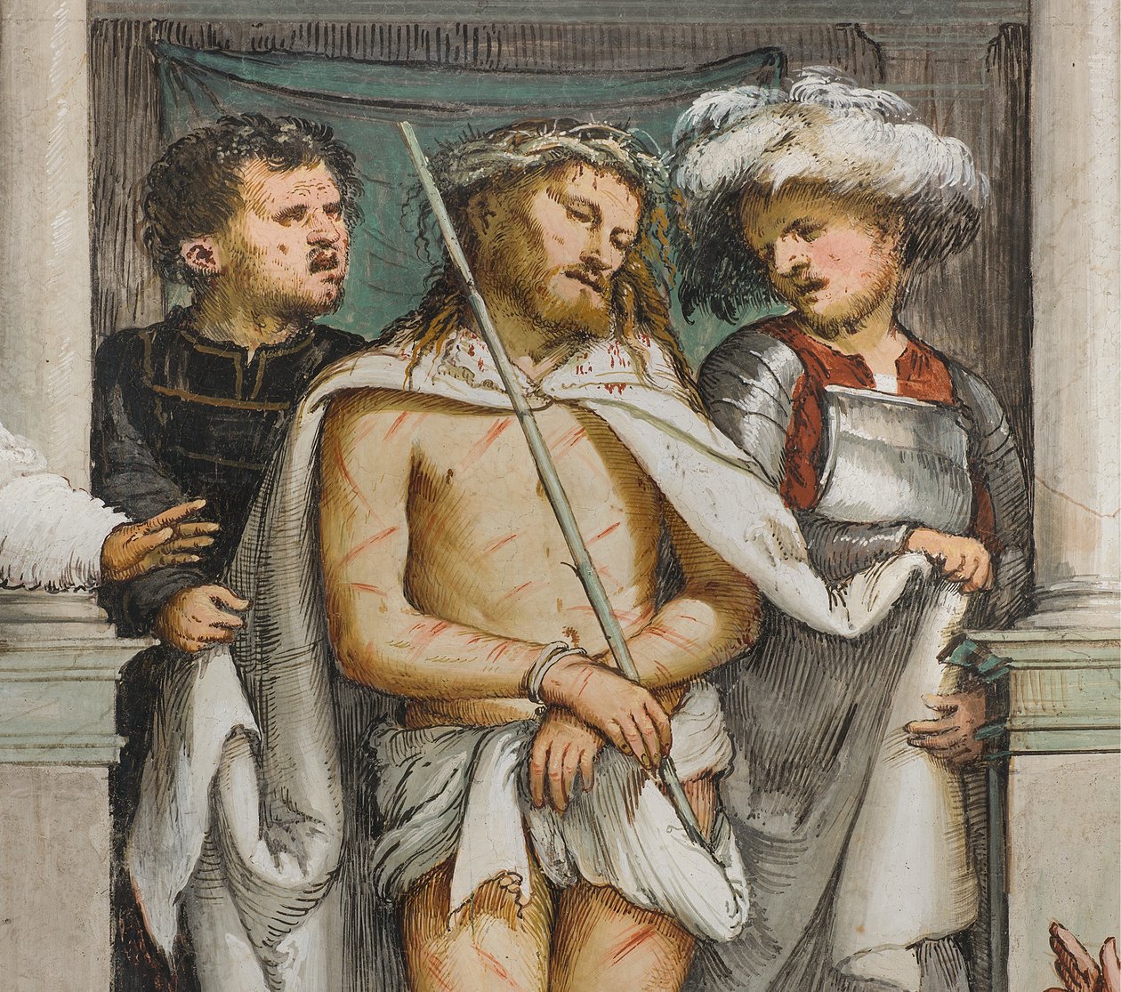 Centrale Beuk, Vierde Zuidelijke Span, Ecce Homo, Girolamo Romanino door Girolamo Romanino