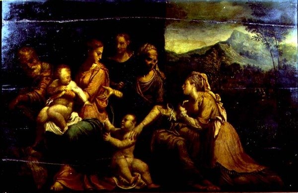 Mystieke Huwelijk van St. Catherine door Girolamo da (circle of) Carpi