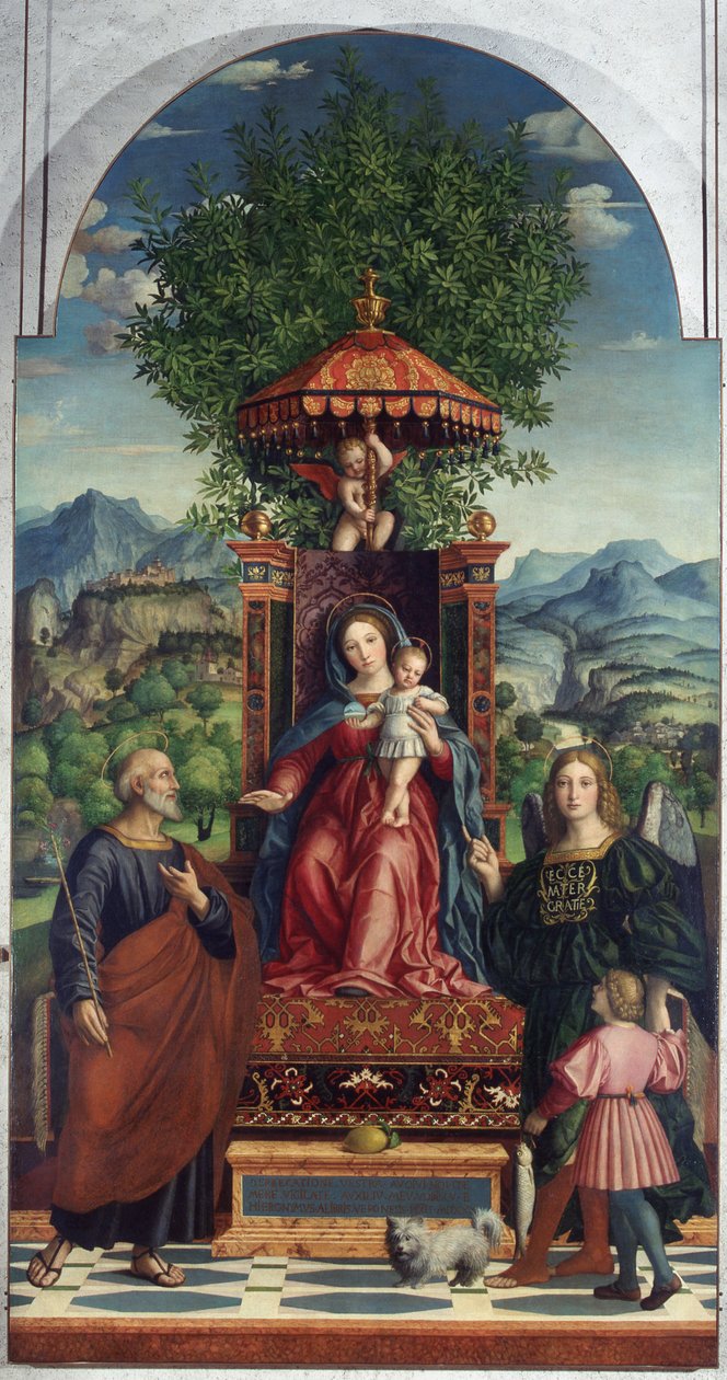 Madonna van de paraplu door Girolamo dai Libri, Museum Castelvecchio door Girolamo dai Libri