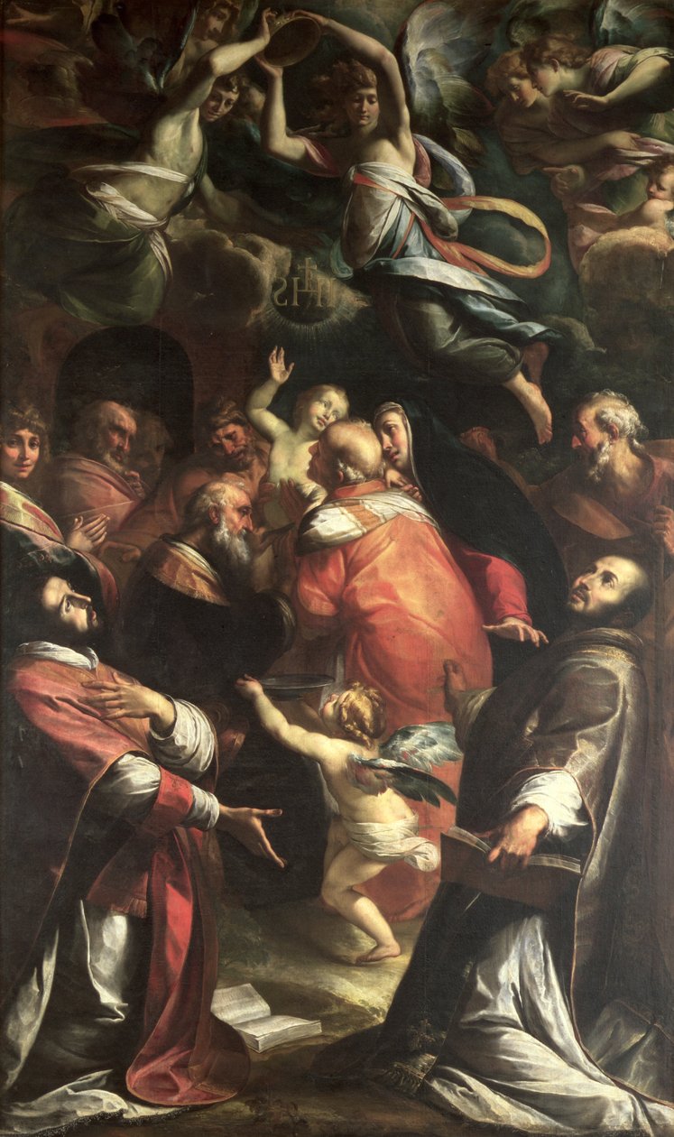 Besnijdenis van Christus met St. Ignatius van Loyola en St. Franciscus Xaverius door Giulio Cesare Procaccini