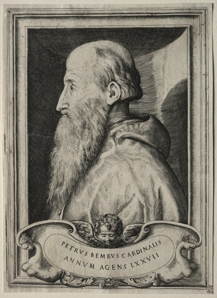 Portret van Kardinaal Pietro Bembo door Giulio Bonasone