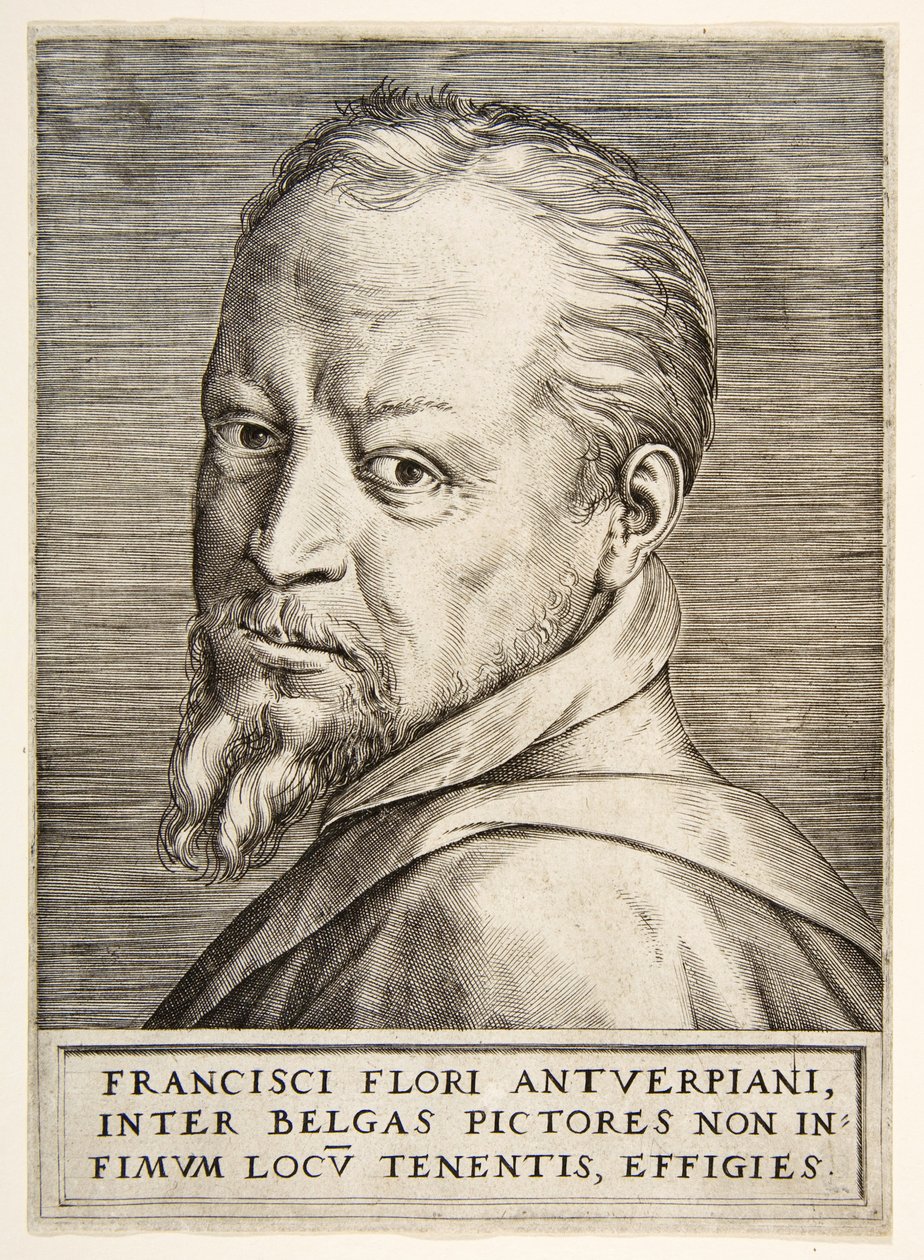 Portret van Frans Floris door Giulio Bonasone