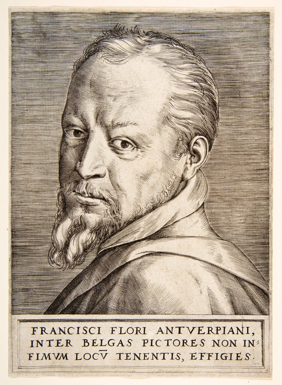 Portret van Frans Floris door Giulio Bonasone