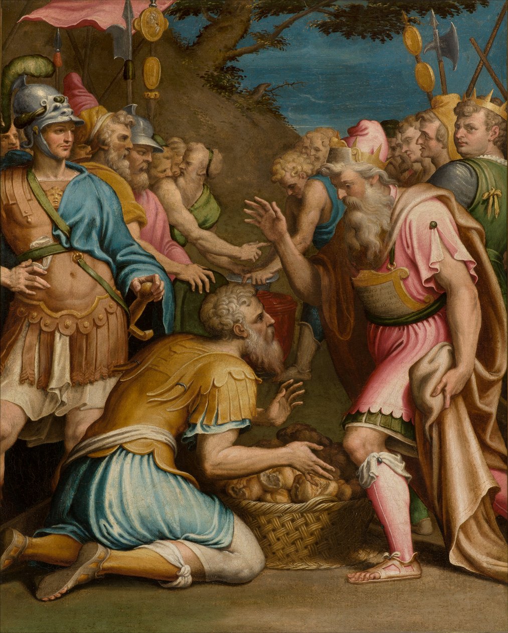 Kapel van het Heilige Sacrament, Tweede overspanning zuidzijde, Giulio Campi, Offer van Melchizedech 1569 door Giulio Campi