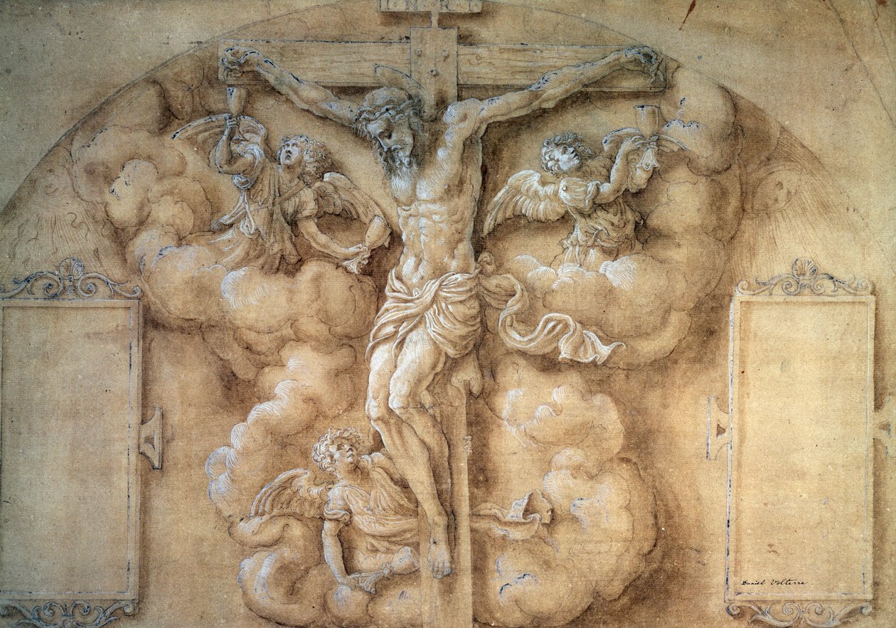 De kruisiging, 1547 door Giulio Campi