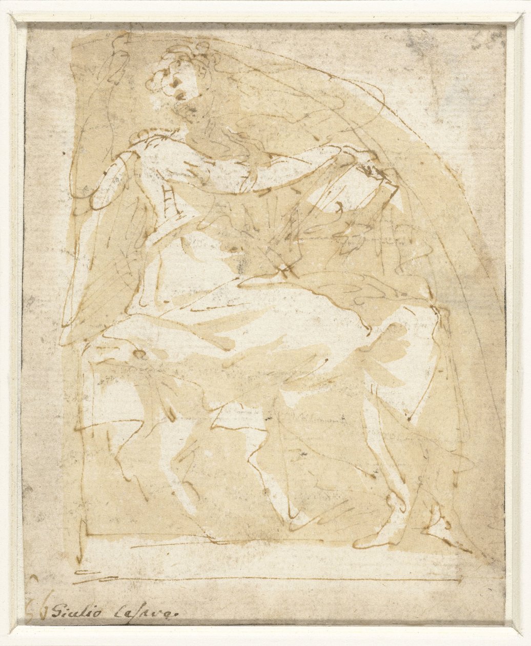 Engel met een boek door Giulio Cesare Procaccini