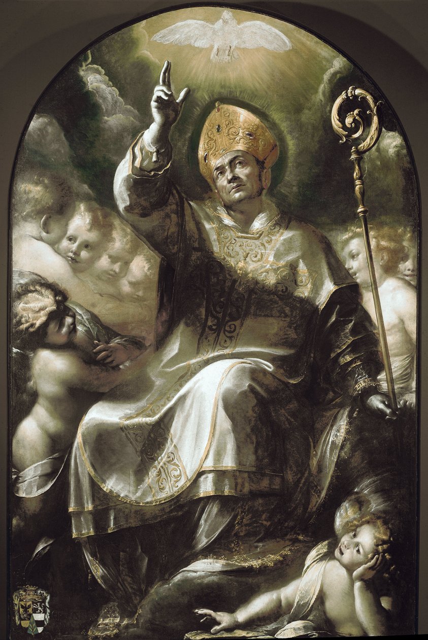 Sint Charles Borromeo in Glorie door Giulio Cesare Procaccini