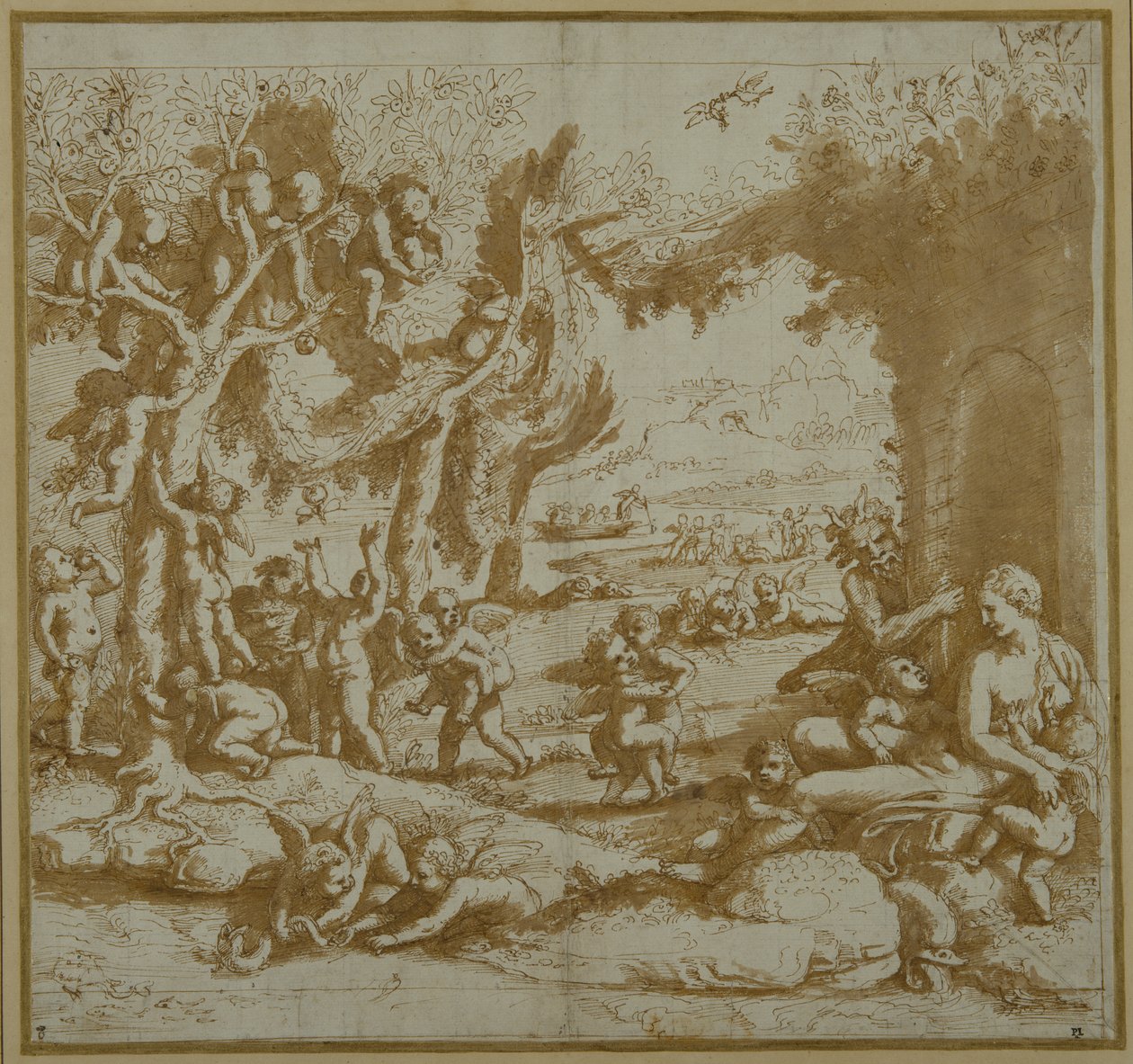 Venus met de erichten van Philostratus door Giulio Romano