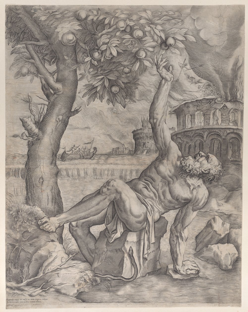 Tantalus door Giulio Sanuto
