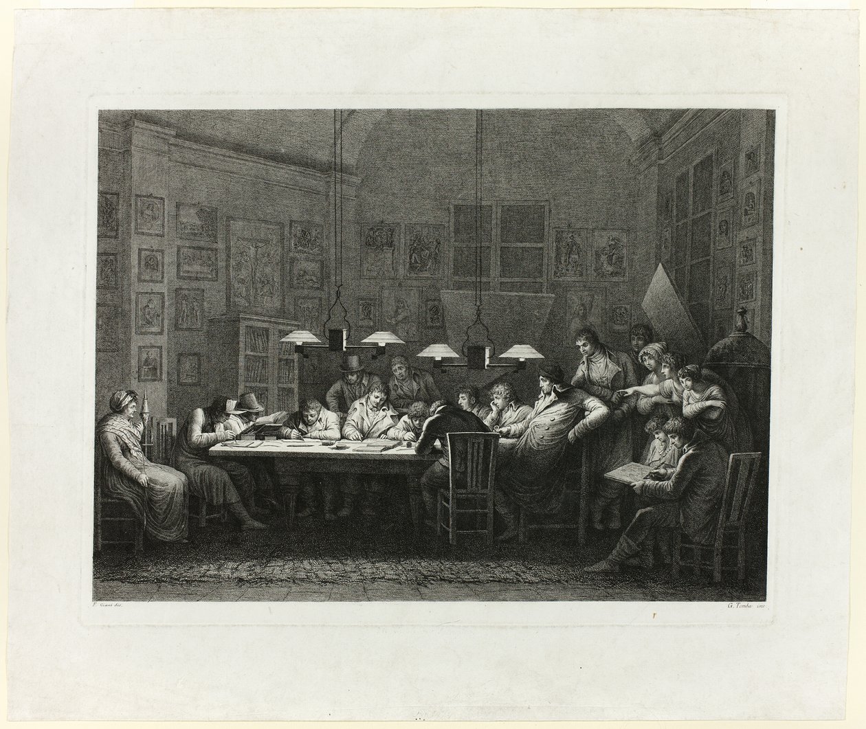 De tekenschool van Francesco Rosaspina door Giulio Tomba