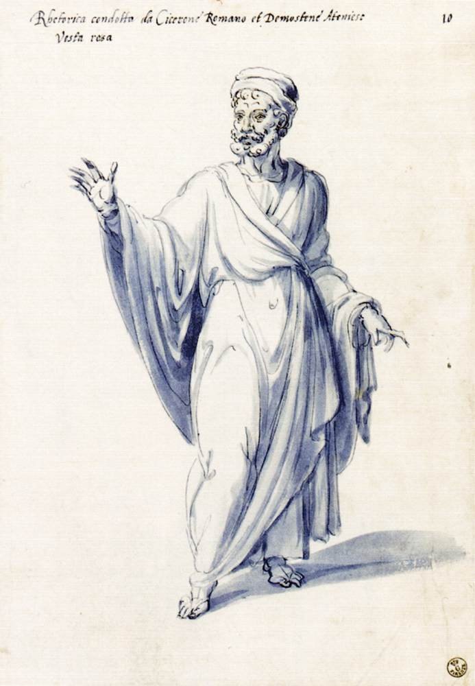 Kostuum van de allegorische figuur Retoriek door Giuseppe Arcimboldo