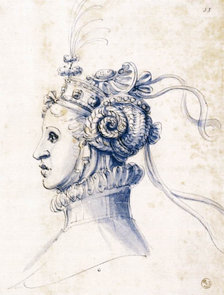Schets voor een masker door Giuseppe Arcimboldo