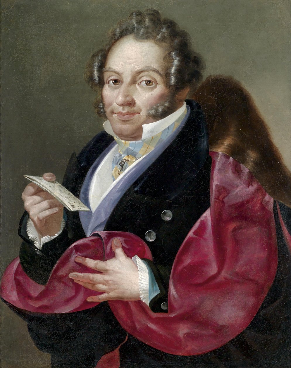 Portret van een heer door Giuseppe Bernardino Bison
