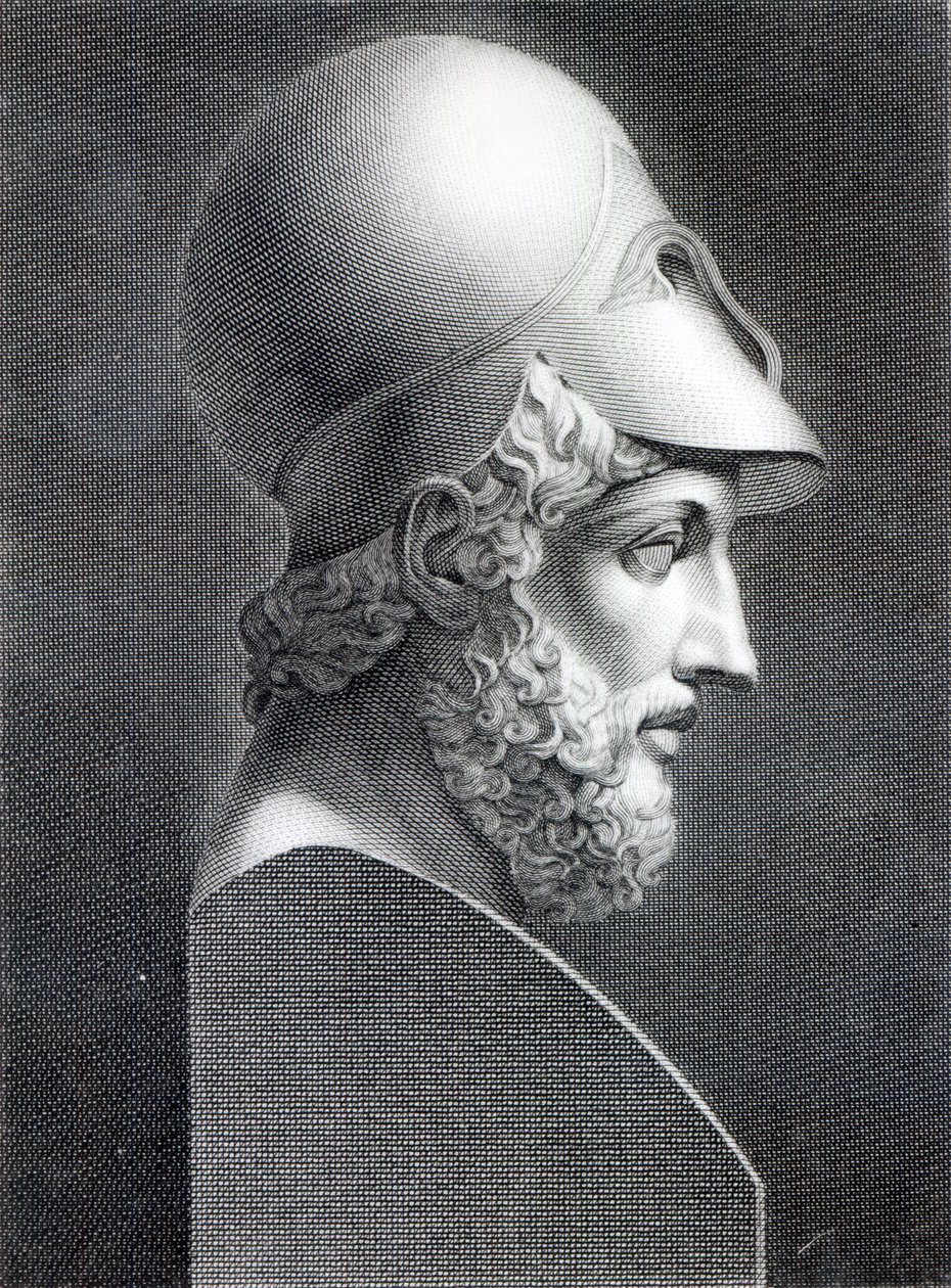 Buste van Pericles, gegraveerd door Giuseppe Cozzi door Giuseppe Longhi