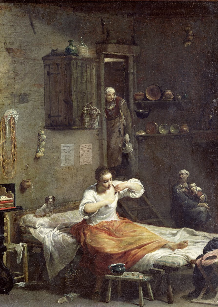 De Vrouw met de Vlo door Giuseppe Maria Crespi